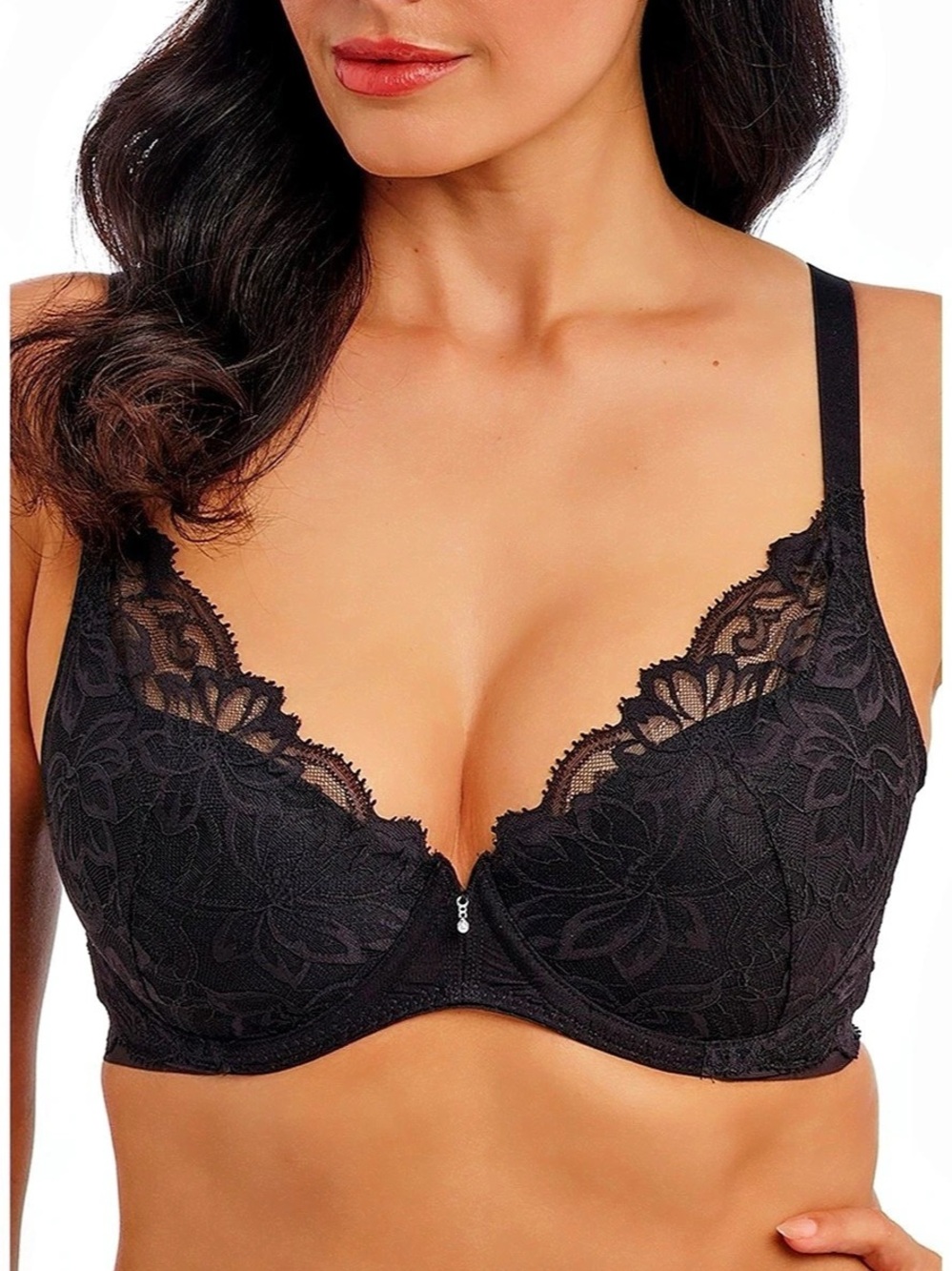 Wacoal Floral Lace Bra Black 38DD Like New